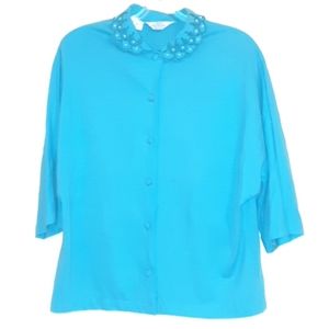 Vintage button up dress blouse